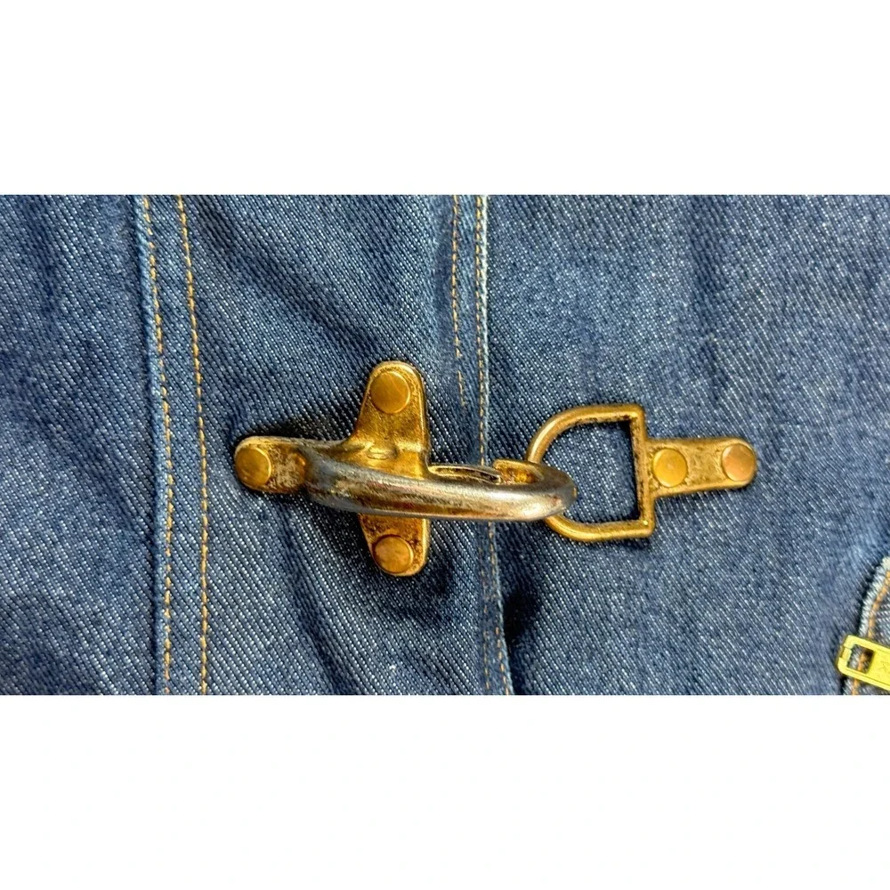 Lauren Jeans Co. Ralph Lauren Women's Vtg‎ Fireman Clasp Denim Jacket Size 2X - Picture 7 of 11